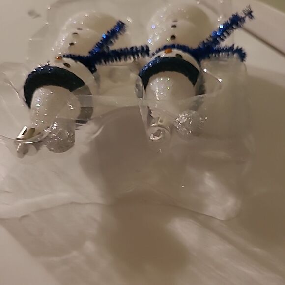Set of Two Glittery Snowmen - Picture 2 of 6
